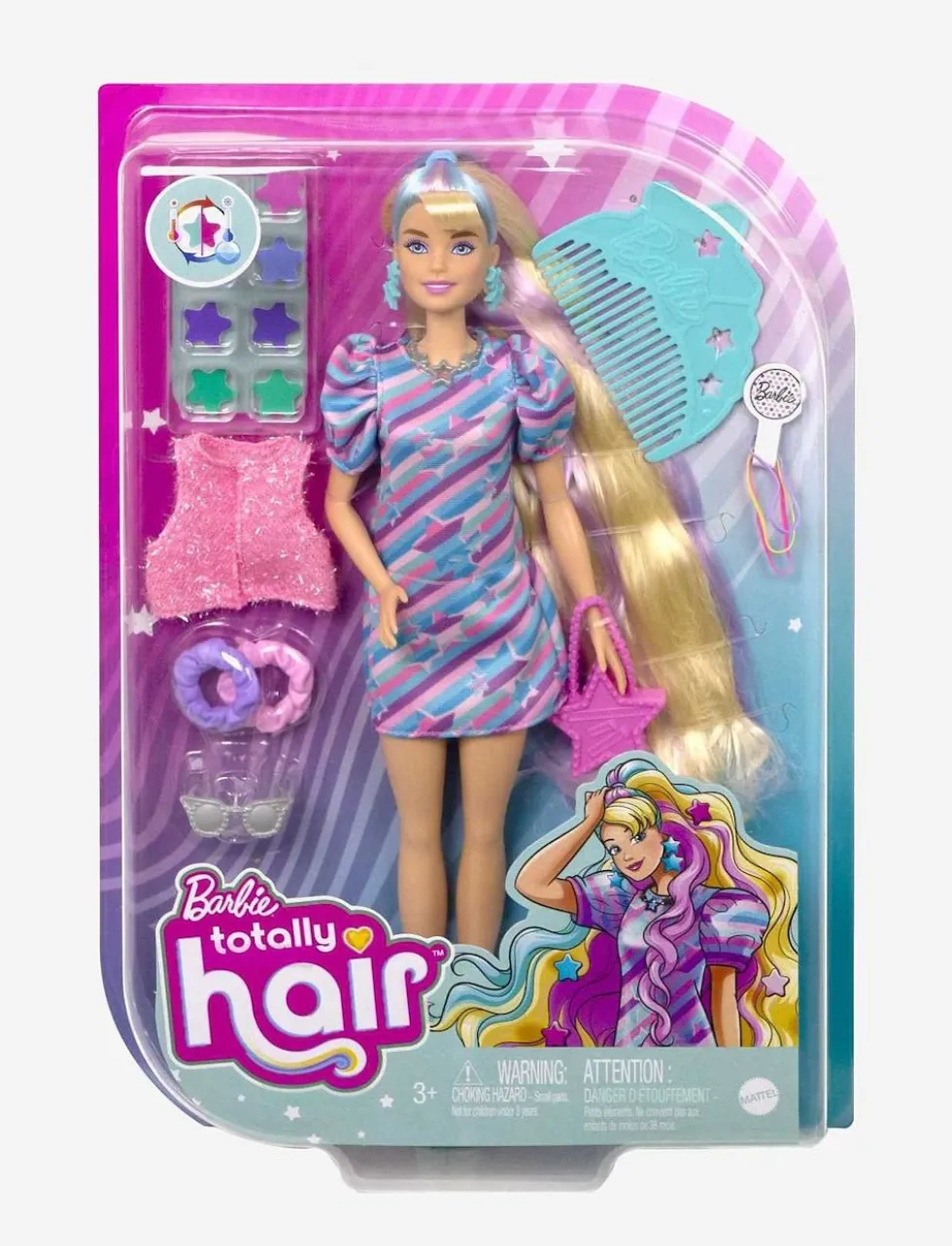 Barbie Totally Hair nukke ja asusteet