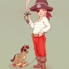 Belle & Boo Ahoy There merirosvo kortti