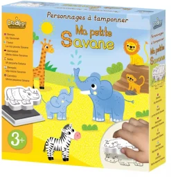 Créa Lign' Lasten leima pakkaus - Savannin eläimet