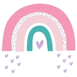 Decochic pinkki Sateenkaari -seinätarra