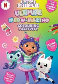 Gabbys Dollhouse väritys- ja tarrakirja