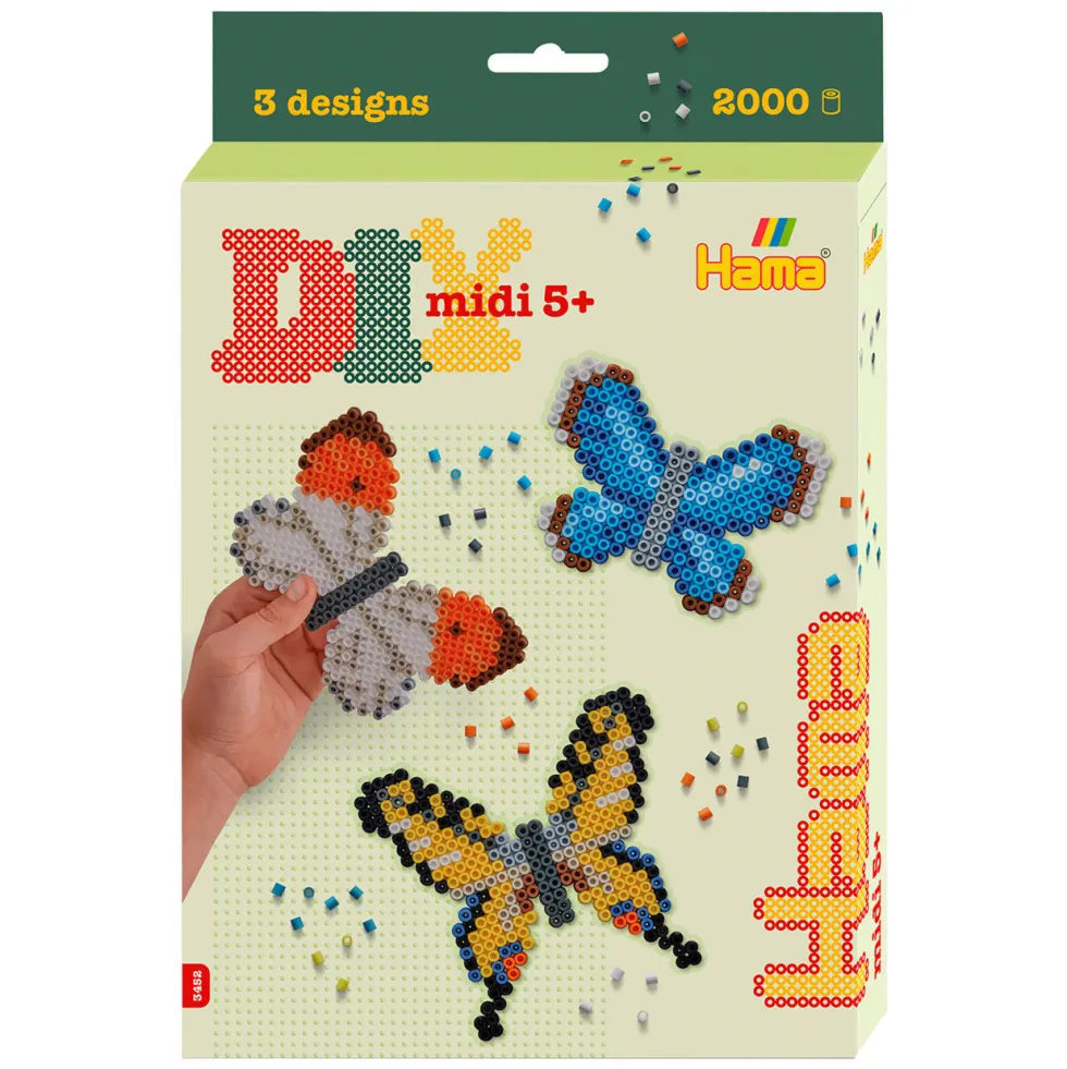 Hama helmi Midi askartelu 2000 kpl Perhoset