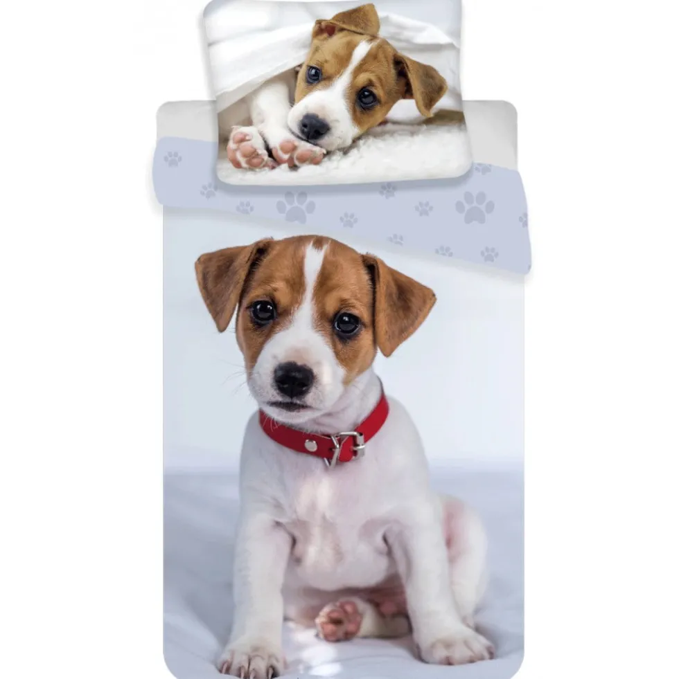 Jack Russell koiranpentu Pussilakanasetti 140x200
