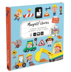 Janod Magneettileikki kirja - Rakennustyömaa