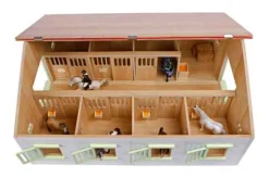 Kids Globe Hevostalli 1:24 (sopii Schleich hevosille), Huom! pakkauksessa kulumaa!