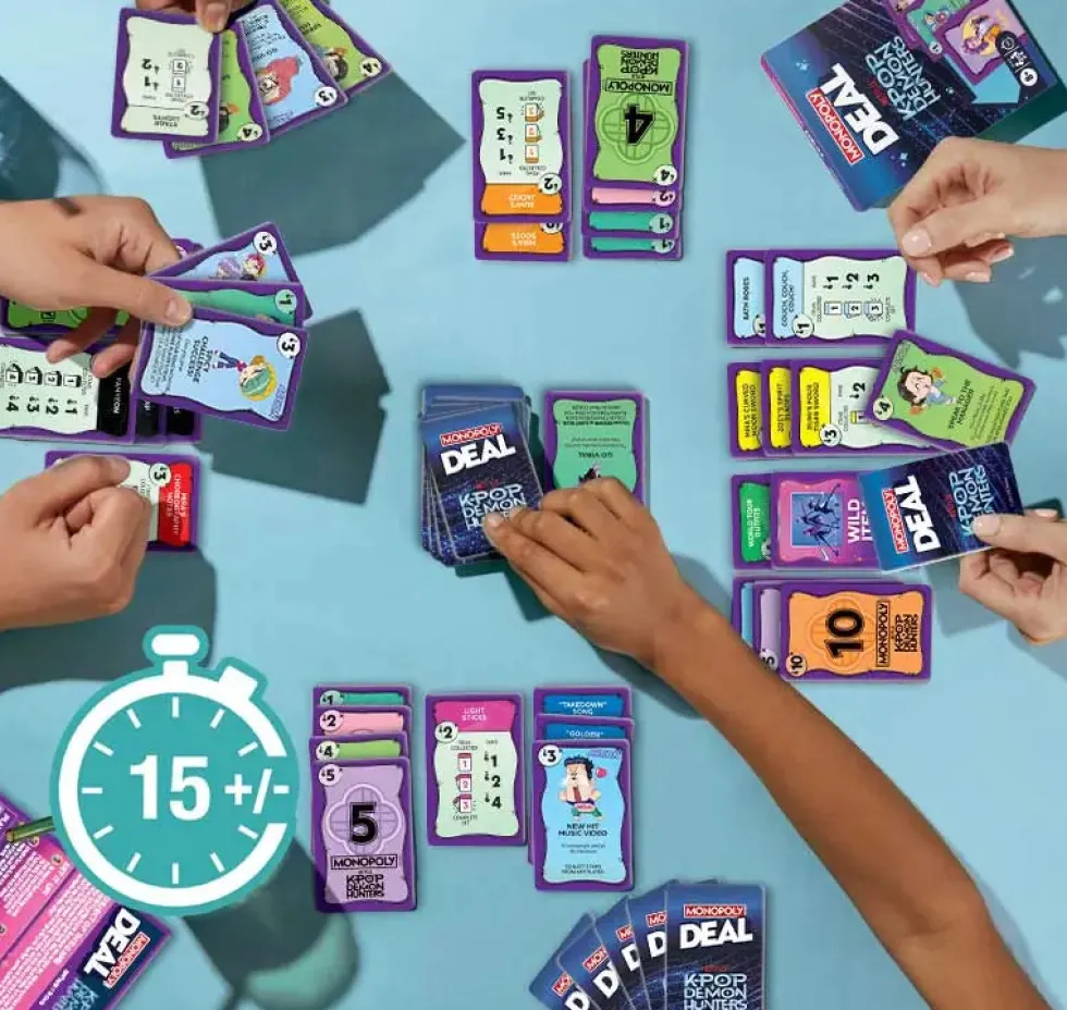 K-Pop Demon Hunters Monopoly Deal pelikortit