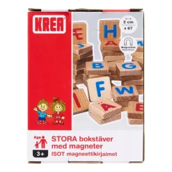 KREA puiset magneetti kirjaimet 67kpl