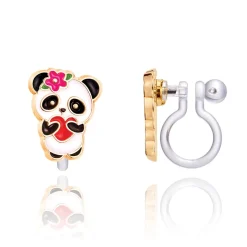 Lasten korvakorut Clip On - Panda Love