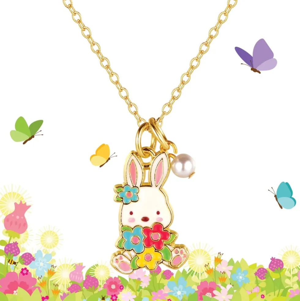 Lasten pupu kaulakoru - Bunny loves flowers