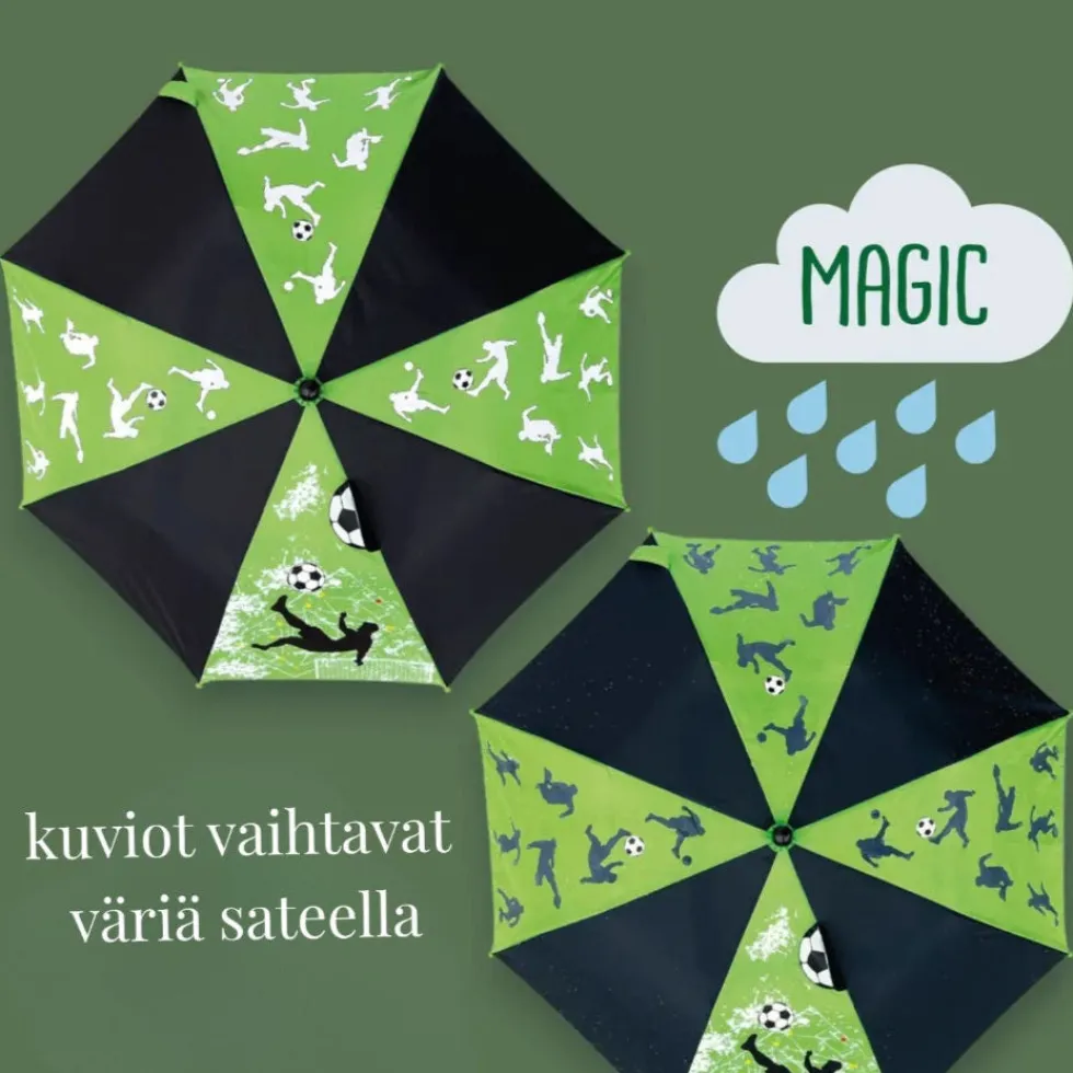 Lasten väriä vaihtava Sateenvarjo - Jalkapallo