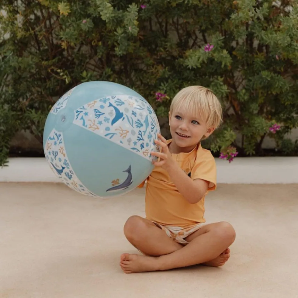 Little Dutch puhallettava Rantapallo - Ocean Dream blue
