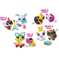 Littlest Pet Shop G7 S5 Chill & Chase Pet Pair, Kameleontti #415 ja Leopardi #416