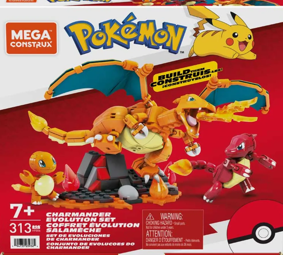 Mega Construx Pokemon Charmander Evolution -rakennussetti