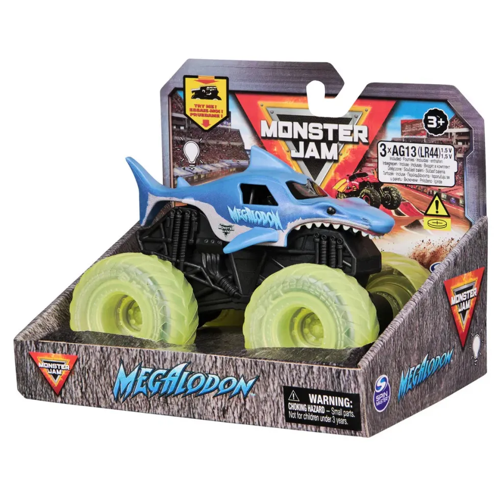 Monster Jam Lights up Megalodon auto 1:43