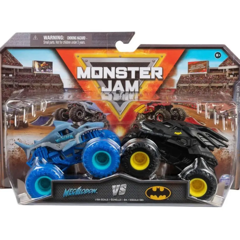 Monster Jam Megalodon vs Batman autot 2kpl