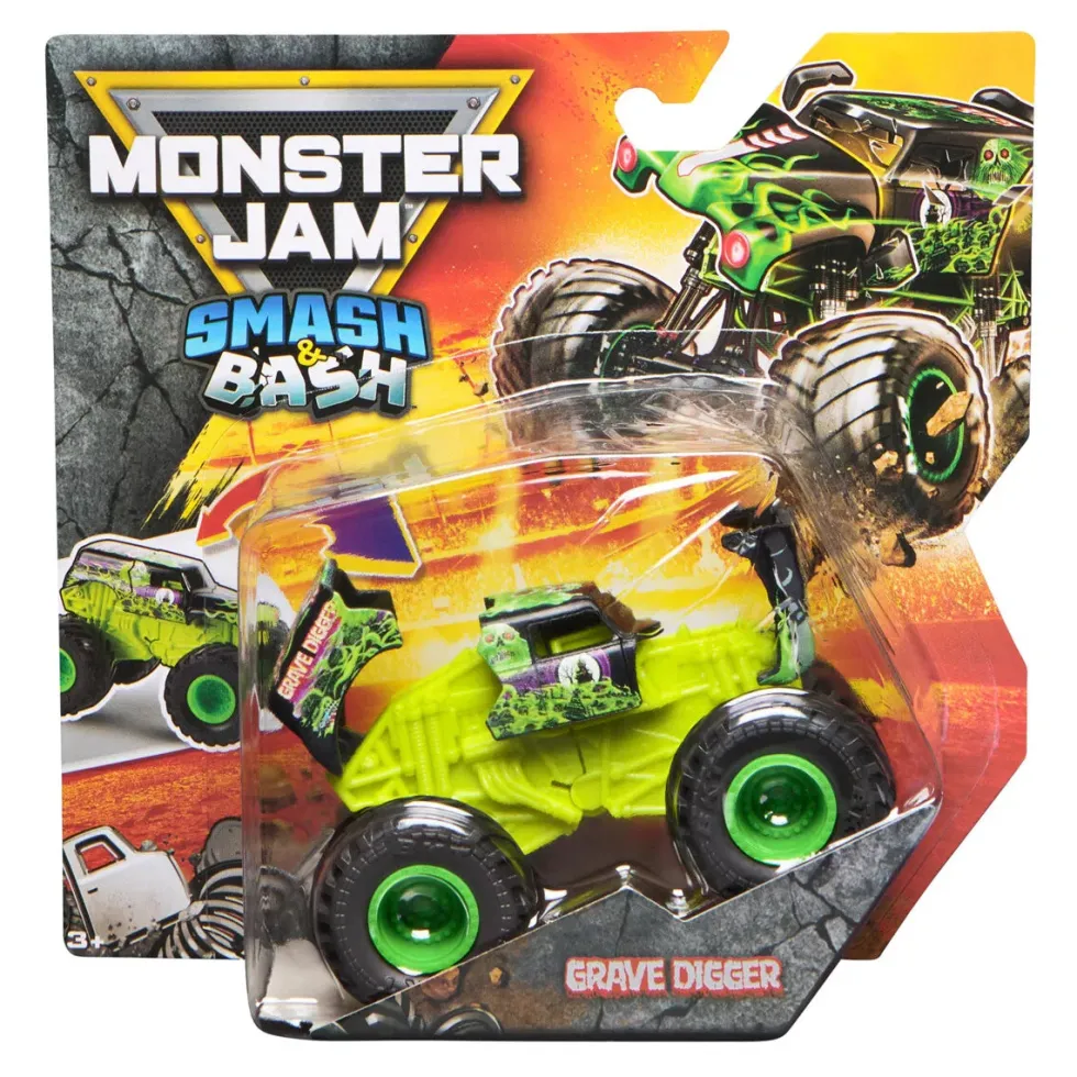 Monster Jam 1:64 Smash & Bash auto - Grave Digger