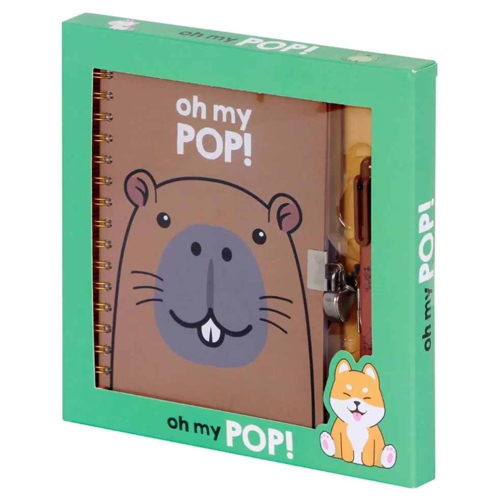Oh My Pop! Capybara päiväkirja ja kynä lahjapakkaus