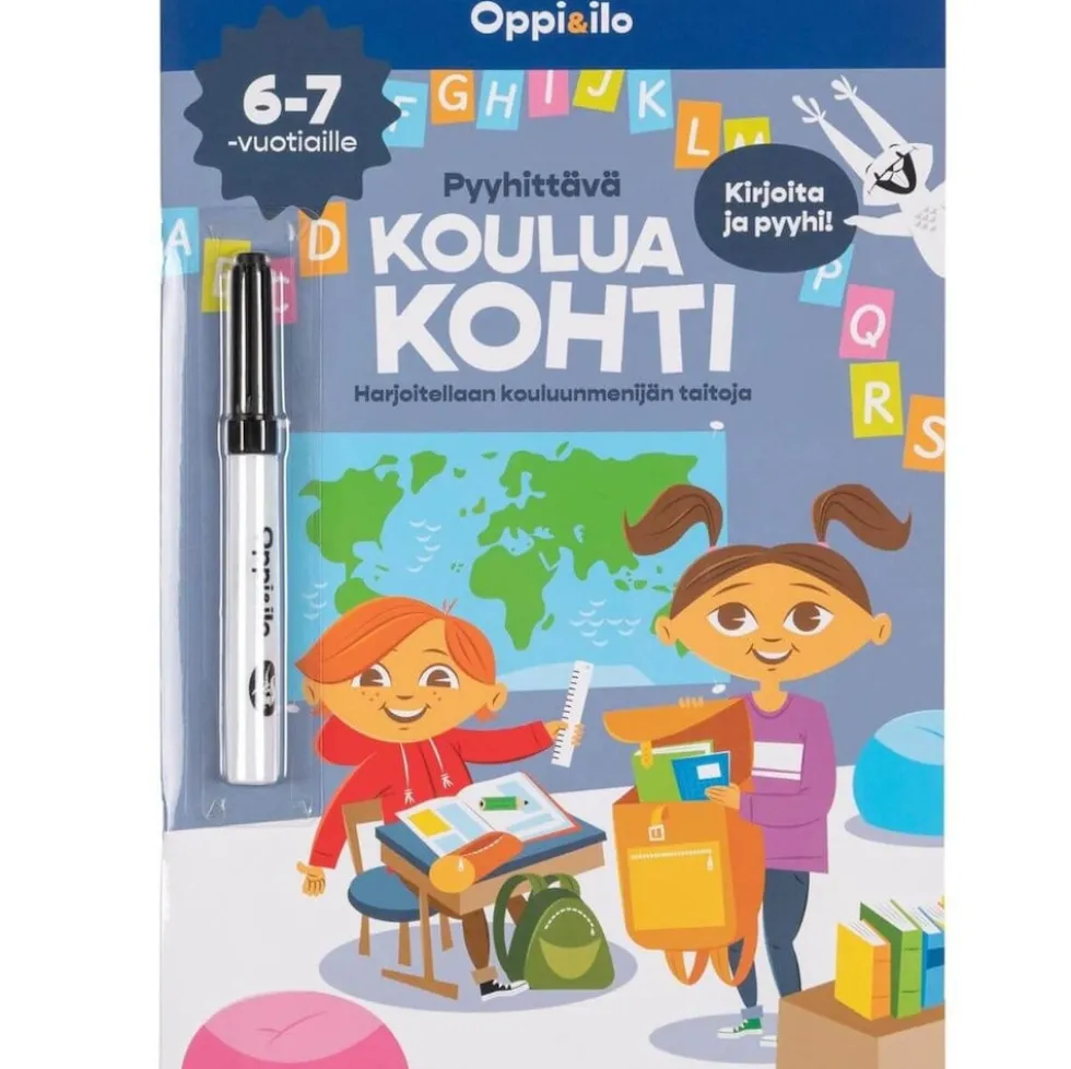 Oppi&ilo Koulua kohti pyyhittävä puuhakirja 6-7v