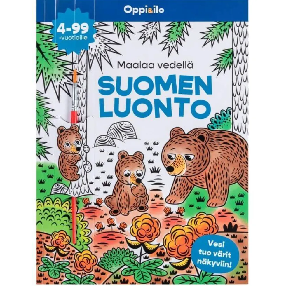Oppi&ilo Maalaa vedellä Suomen luonto puuhakirja