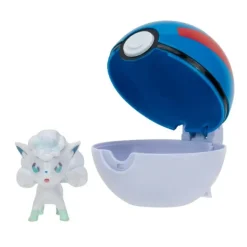 Pokemon Alolan Vulpix figuuri ja Clip'n' Go - poke pallo