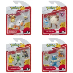 Pokemon Battle figuuri 3-Pack - Axew, Frogadier, Torkoal