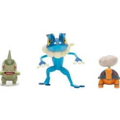 Pokemon Battle figuuri 3-Pack - Axew, Frogadier, Torkoal