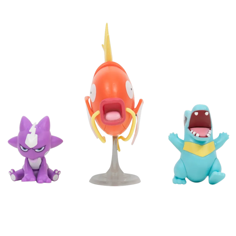Pokemon Battle figuuri 3-Pack - Toxel + Totodile + Magikarp