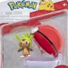 Pokemon Chespin figuuri ja Clip'n' Go - poke pallo