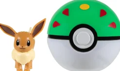 Pokemon Eevee figuuri ja Clip'n' Go - poke pallo