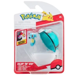 Pokemon Horsea figuuri ja Clip'n' Go - poke pallo