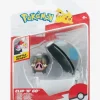 Pokemon Lechonk figuuri ja Clip'n' Go - poke pallo