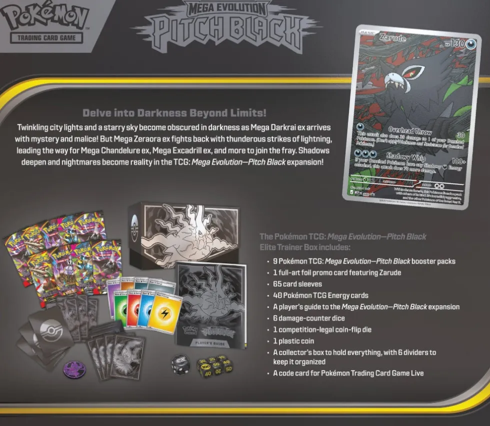 Pokemon Mega Evolution Elite Trainer Box ME05 Pitch Black
