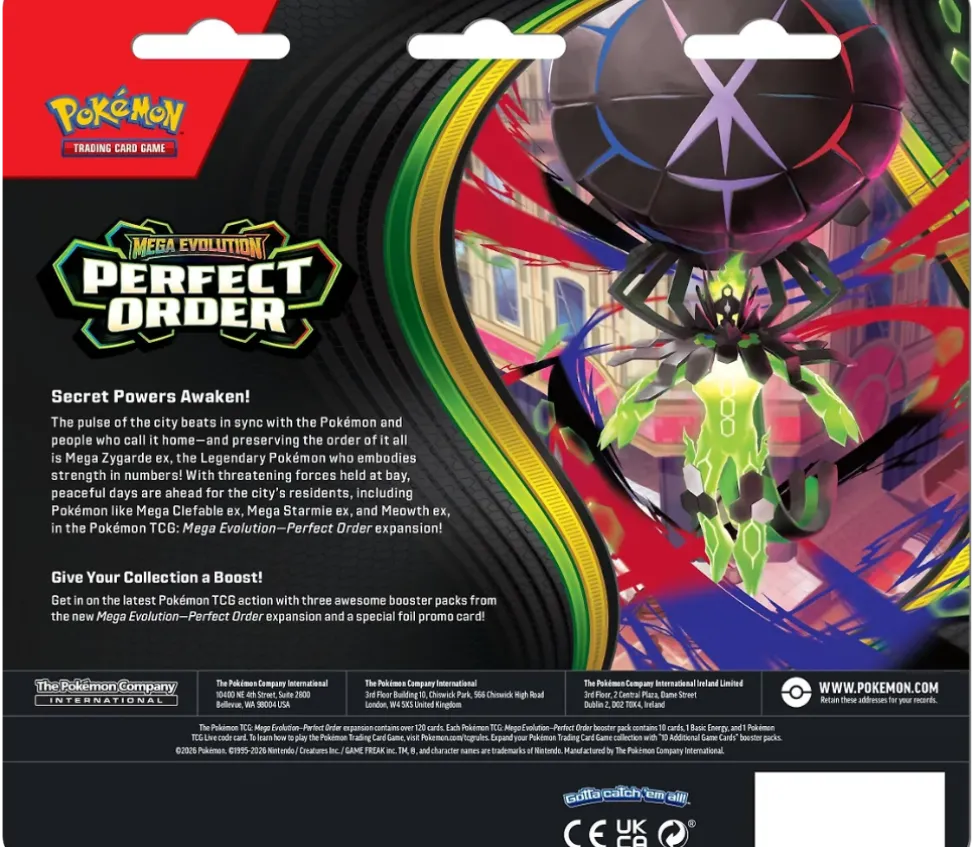Pokemon ME03 Perfect Order 3-Pack Blister - Chikorita