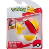 Pokemon Pikachu figuuri ja Clip'n' Go - poke pallo