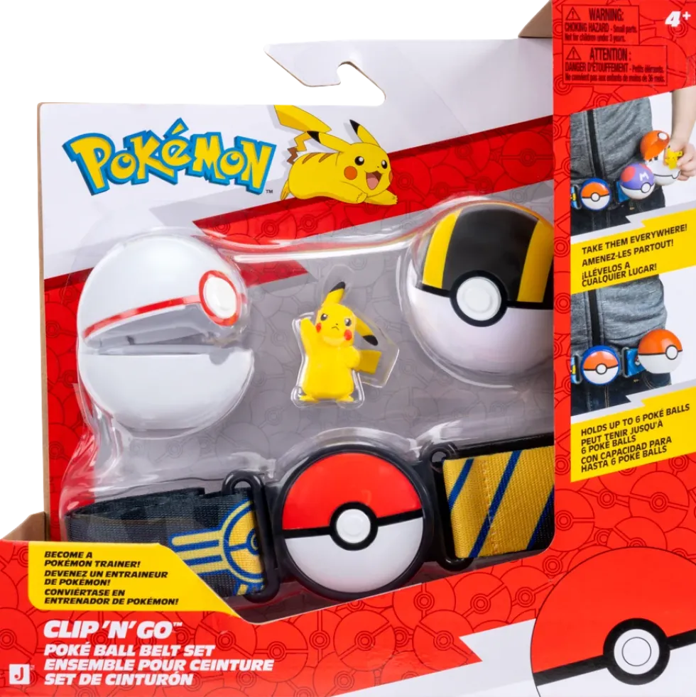 Pokemon Poké Ball Clip 'n' Go Pikachu -vyösetti