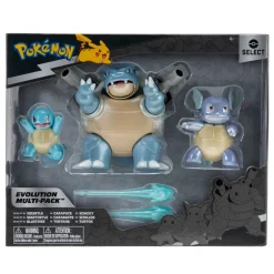 Pokemon Select Evolution pakkaus - Squirtle, Wartortle ja Blastoise