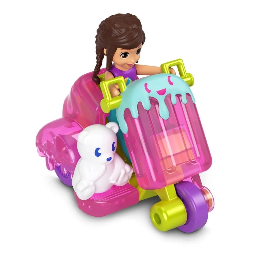 Polly Pocket ajoneuvo ja nukke - lajitelma