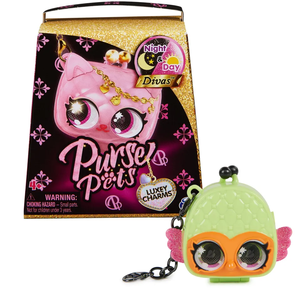 Purse Pets Luxey Charms, Night & Day Divas yllätys mini laukku
