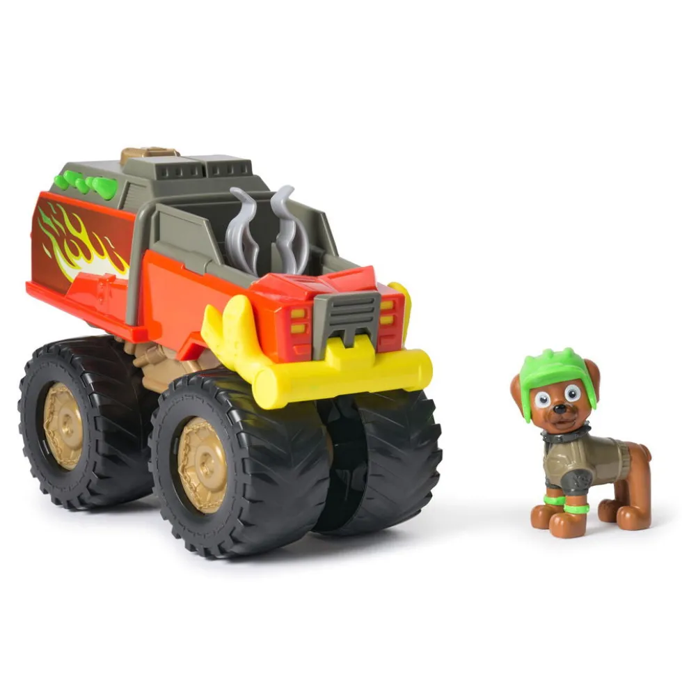 Ryhmä Hau Boomer hahmo ja hinaus ajoneuvo