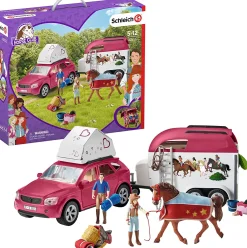 Schleich 42535 Auto ja hevos traileri teltalla