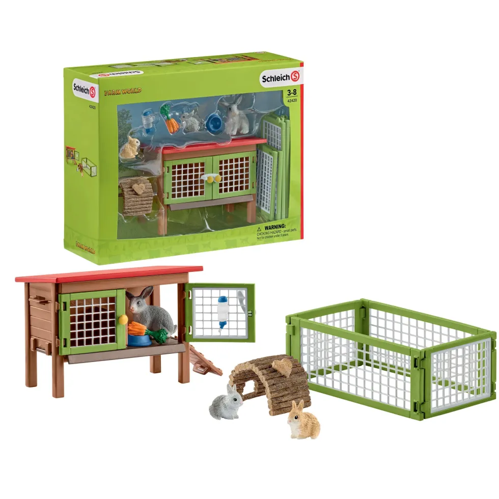 Schleich 42420 Kaninkoppi ja pupu poikasineen