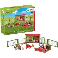 Schleich 72160 Kaninkoppi, Sarah tyttö ja eläin poikaset