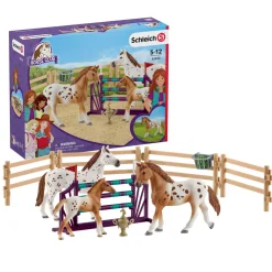 Schleich 42433 Kilpaharjoitus ja Appaloosa hevoset