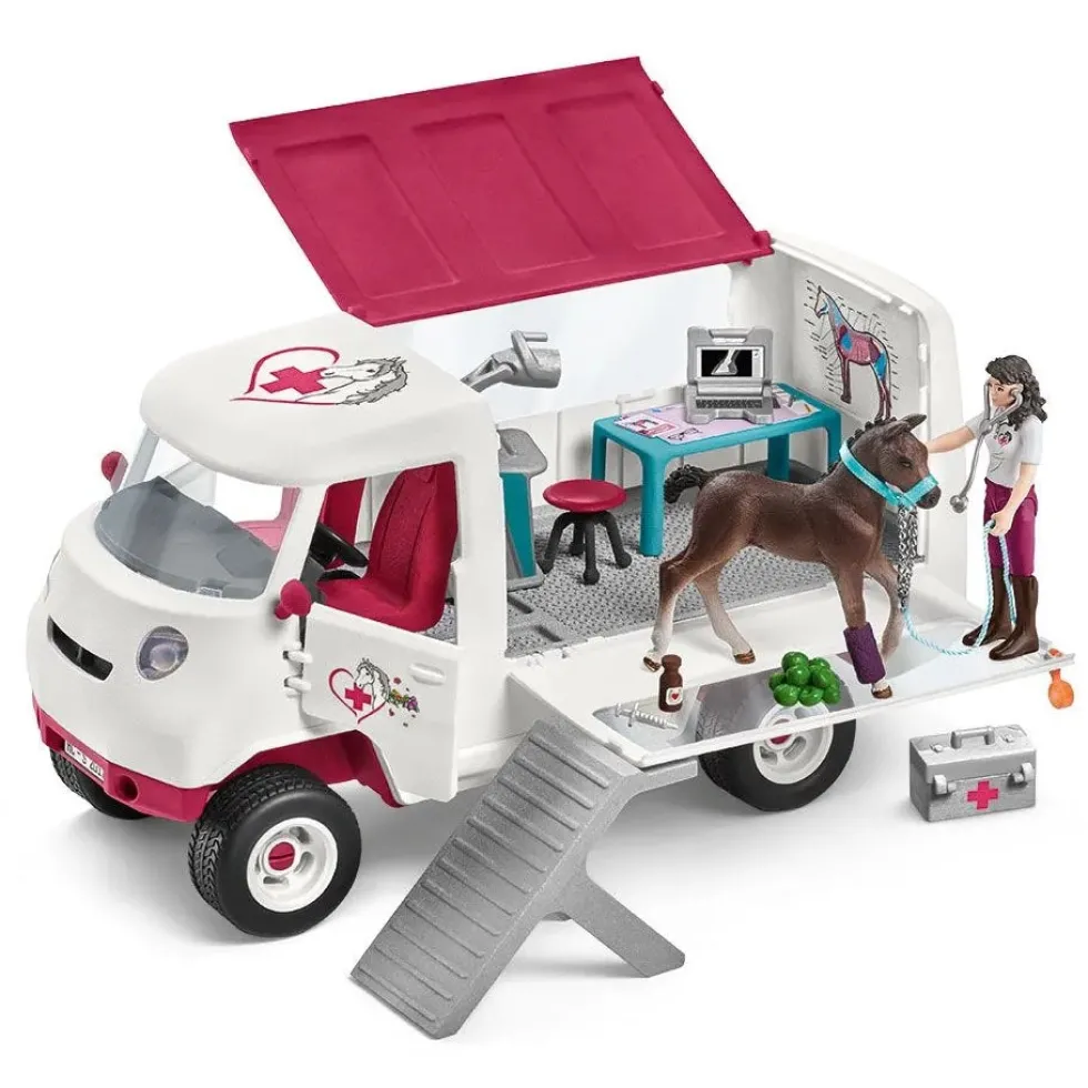 Schleich 42439 Liikkuva Eläinlääkäri ja Hannoverin varsa