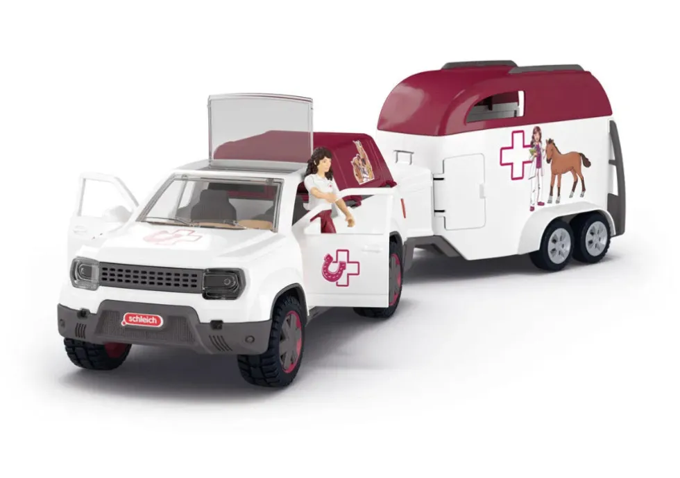 Schleich 42704 Lääkäriauto ja hevos traileri