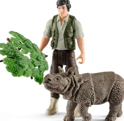 Schleich 42428 Luonnonsuojelija ja sarvikuono
