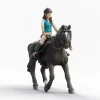 Schleich 42712 ratsastaja Lisa & Storm hevonen + varusteet