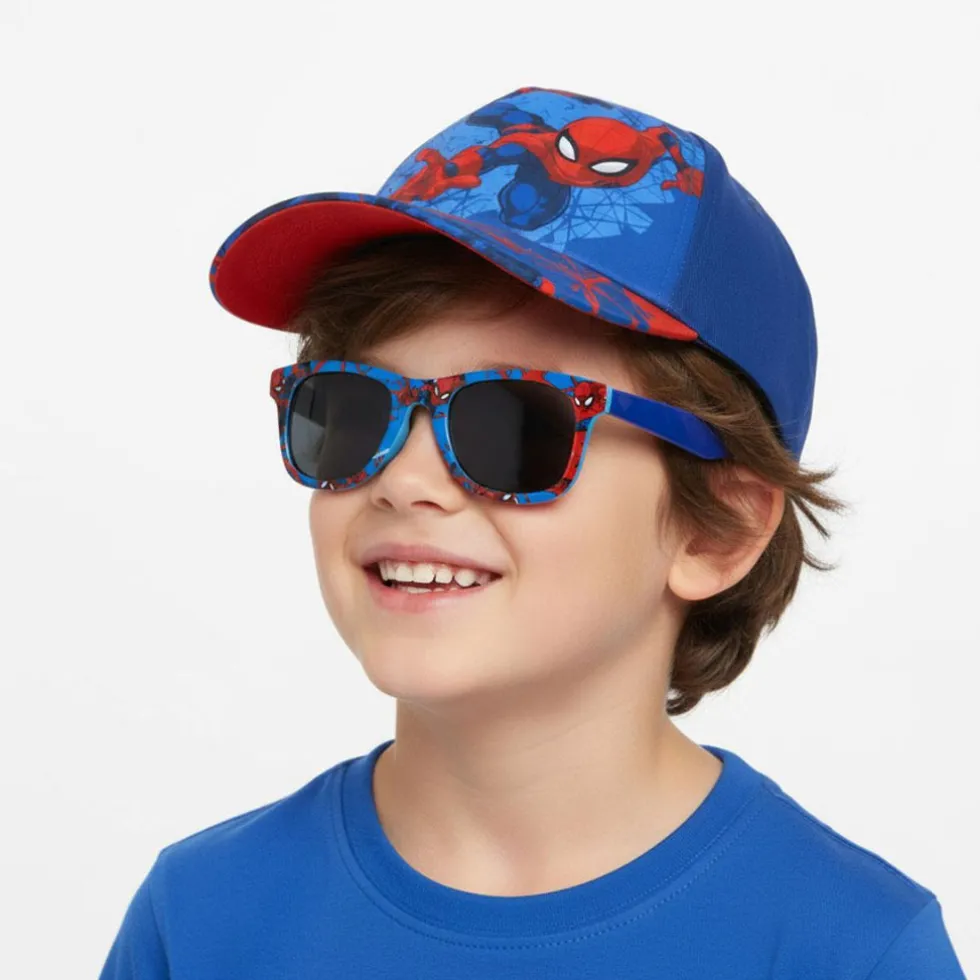 Spiderman lasten lippis ja aurinkolasit 53cm
