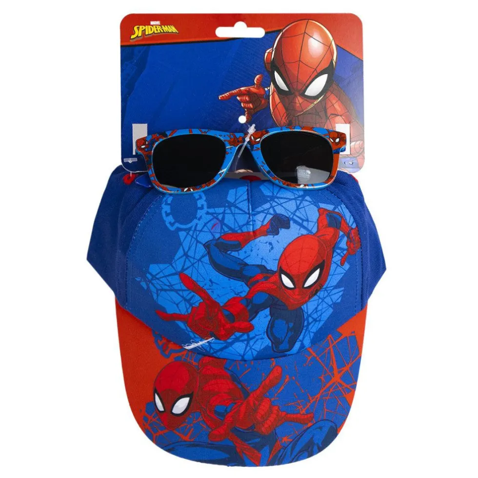 Spiderman lasten lippis ja aurinkolasit 53cm