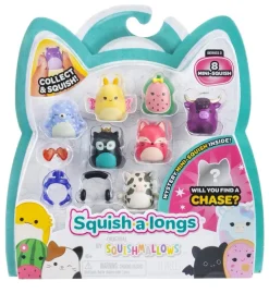 Squish-a-longs 2,5cm hahmo 8kpl pakkaus